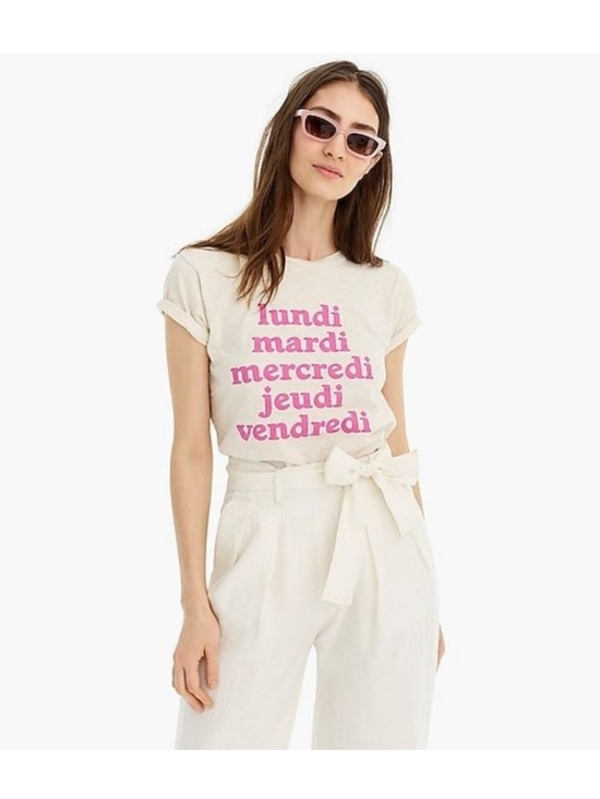 J. Crew Tops - J. Crew "Les jours de la semaine" crewneck T-shirt